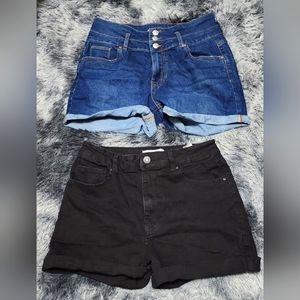 Denim High Rise Shorts